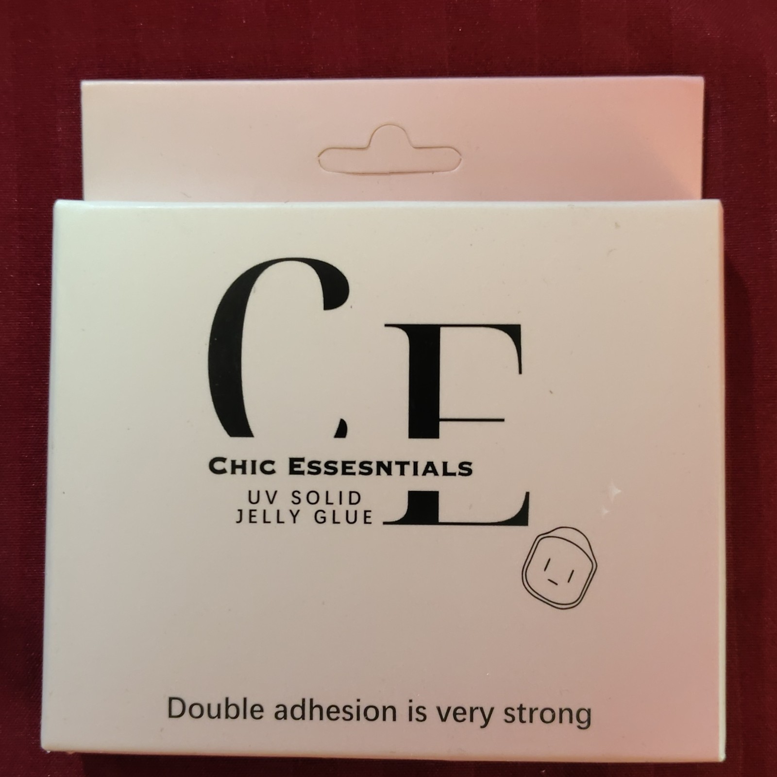 Chic Essentials UV Solid Jelly Nail Glue, White Adhesion, 10 Sheets Artificial