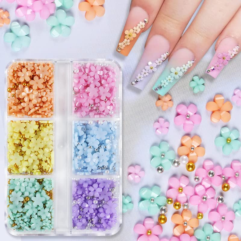Nail Art 3D Acrylic Flowers Nail Charms Nail Design Supplies Decoration Accessor