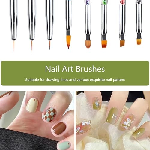 50Pcs Nail Art Palette Paper with 5 Nail Brushes – Disposable Gel Nail Kit1