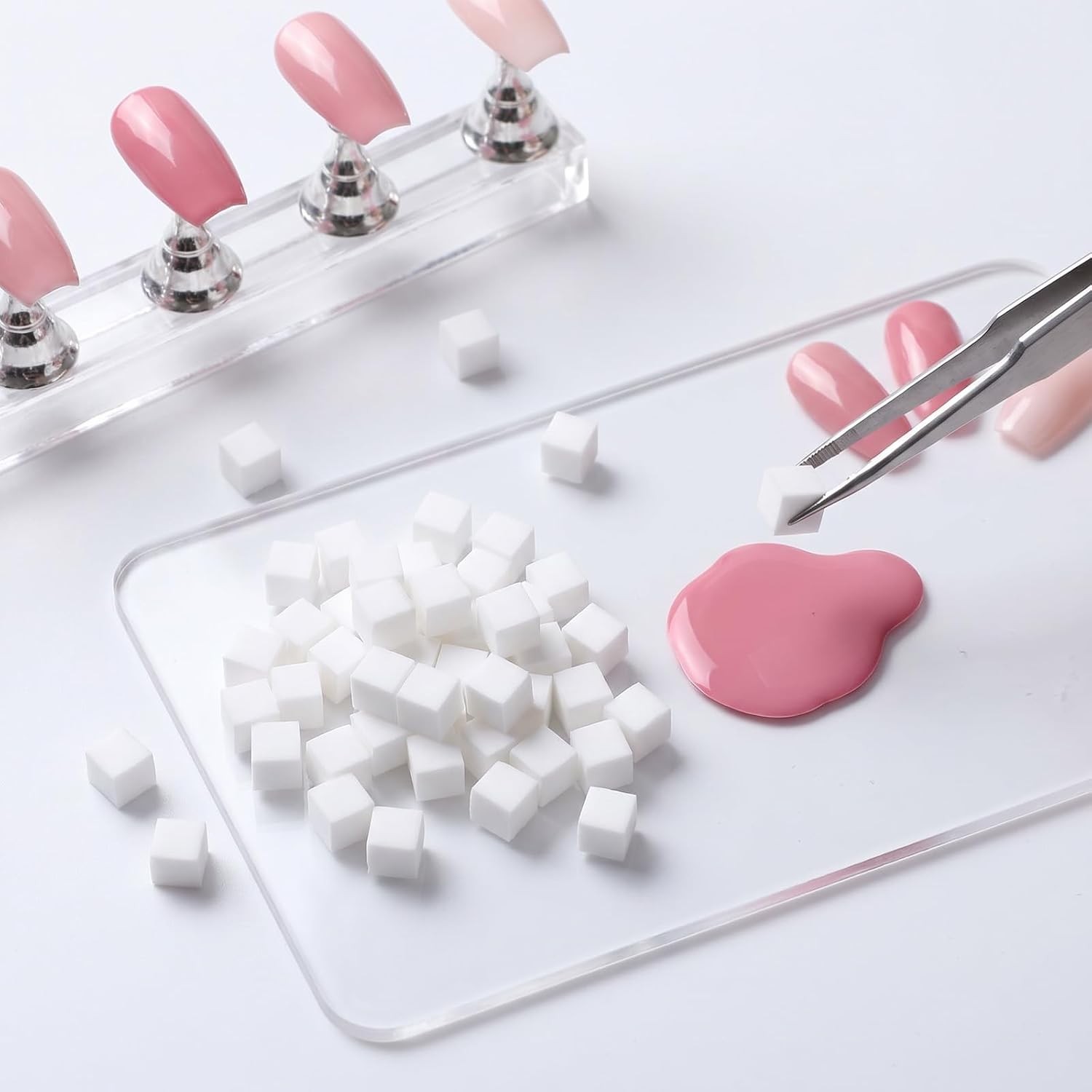 1-5Set Mini Nail Sponges for Gradient Nails Design Square Applicators Salon Home