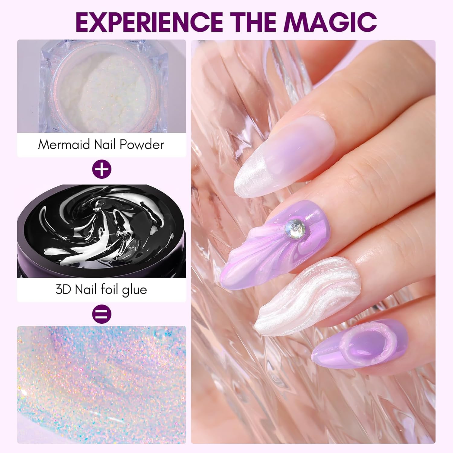 3D Nail Gel: 8 Ml Nail Foil Glue, Transfer Gels Adhesive for Linear, Shell, Ripp