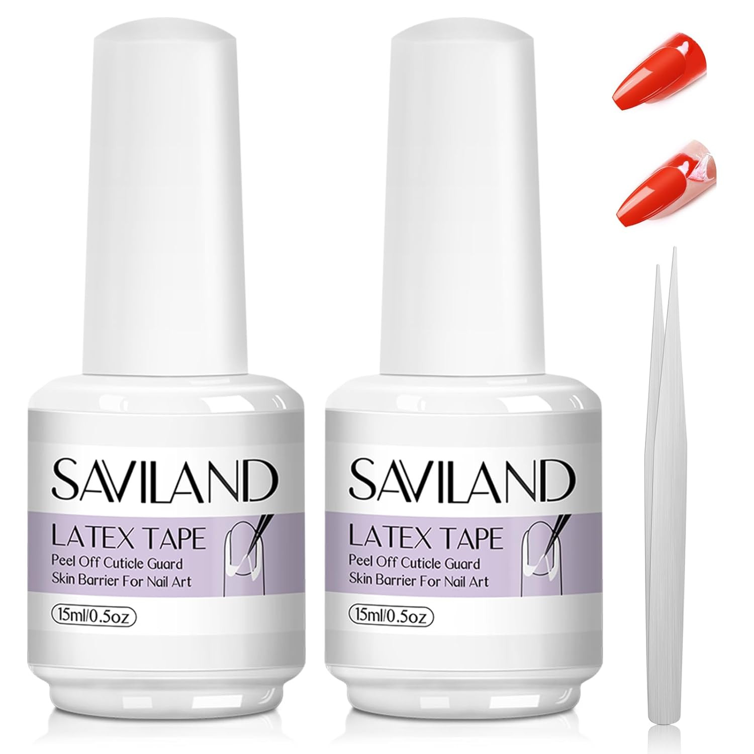 French Tip Nail Stamp: 4PCS Nail Art Stamper Kit Clear Silicone Nails Stamping L