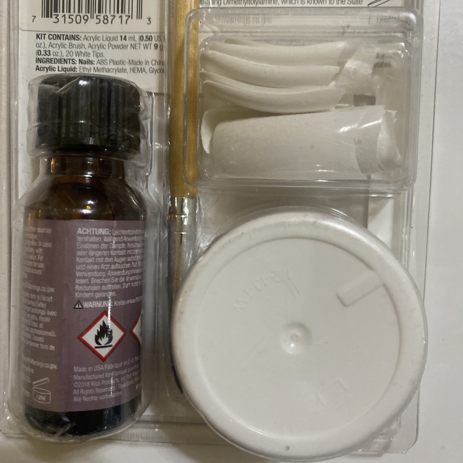 Kiss Acrylic Professional Kit Flawless Finish Dakk New Sealed