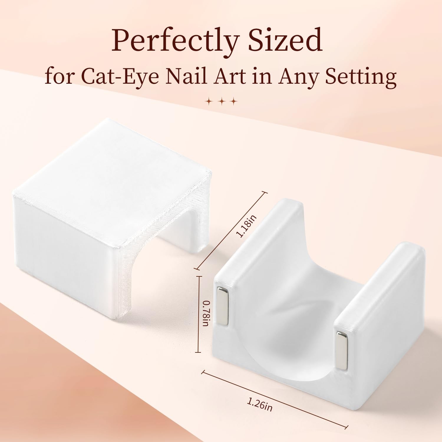 JODSONE 5D Automatic Cat Eye Magnet for Nails, U-Shaped Strong Nail Art…