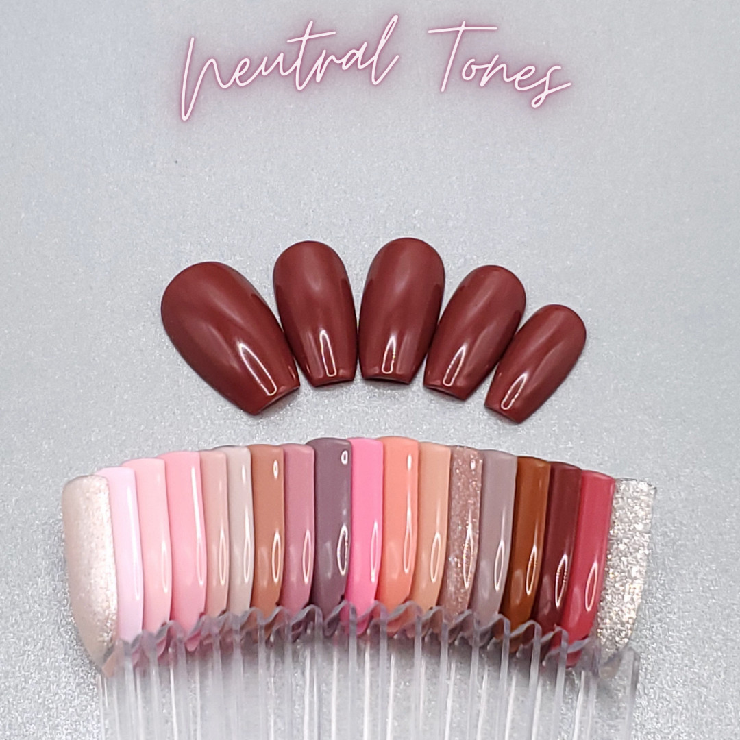 #16 Deep Brown Press On Nails | Handmade | Hard Gel Glue On Nails