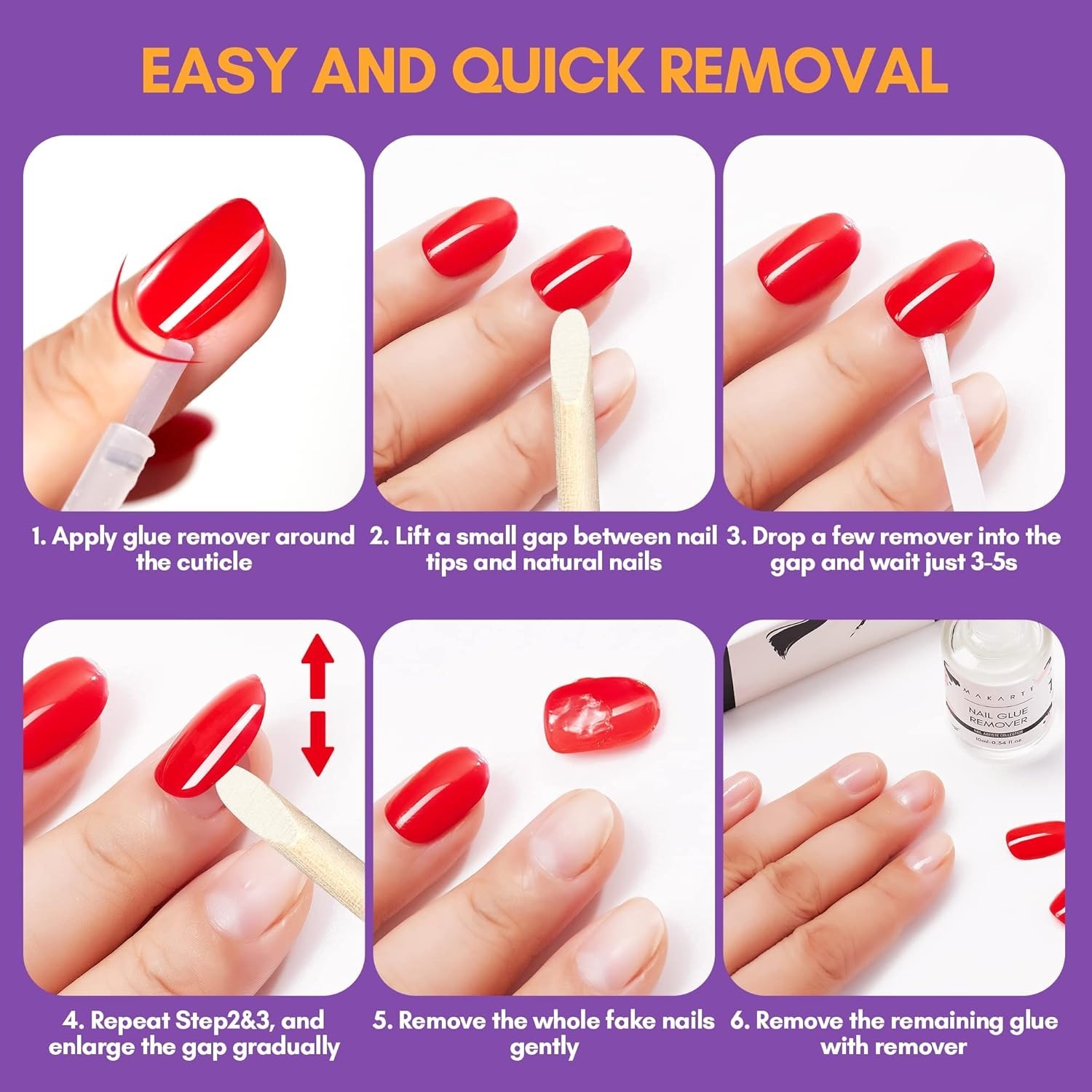 Nail Glue Remover: for Acrylics Press Ons – 50ML Debonder Without Acetone, Ca…
