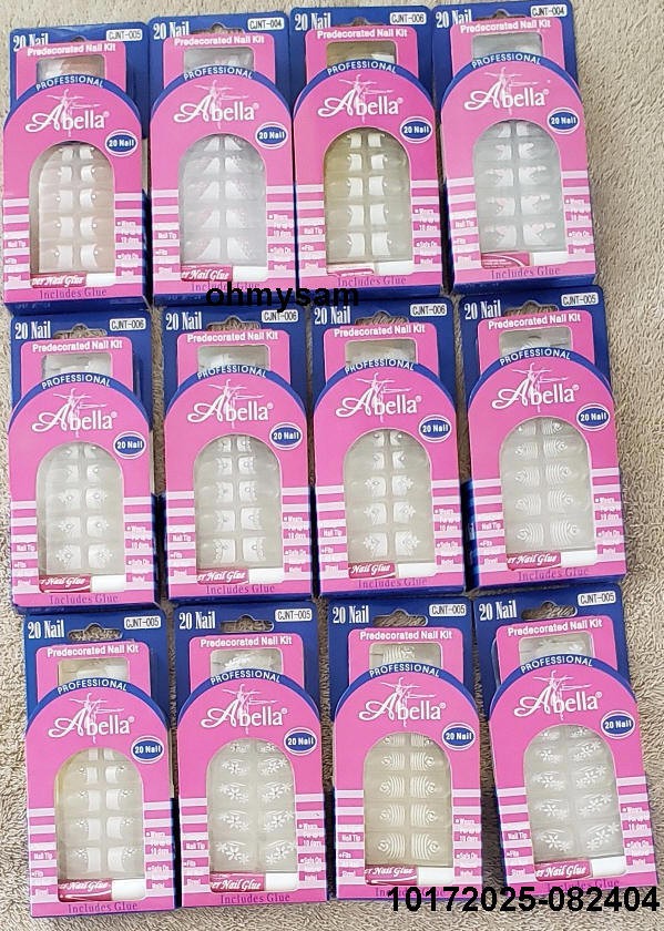CLOSEOUT 12 x 20 NEW SET ARTIFICIAL NAIL TIPS / MULTI COLOR FRENCH FULL SIZE G