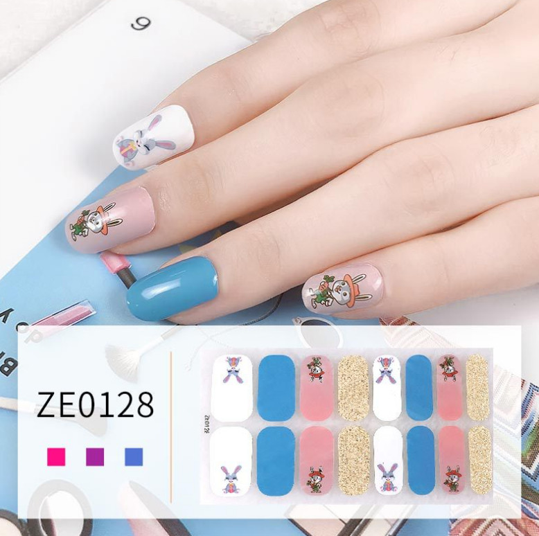 3D Nail Art Wraps Stickers Mermaid Rabbit Star Flower Manicure Self Stick NH1