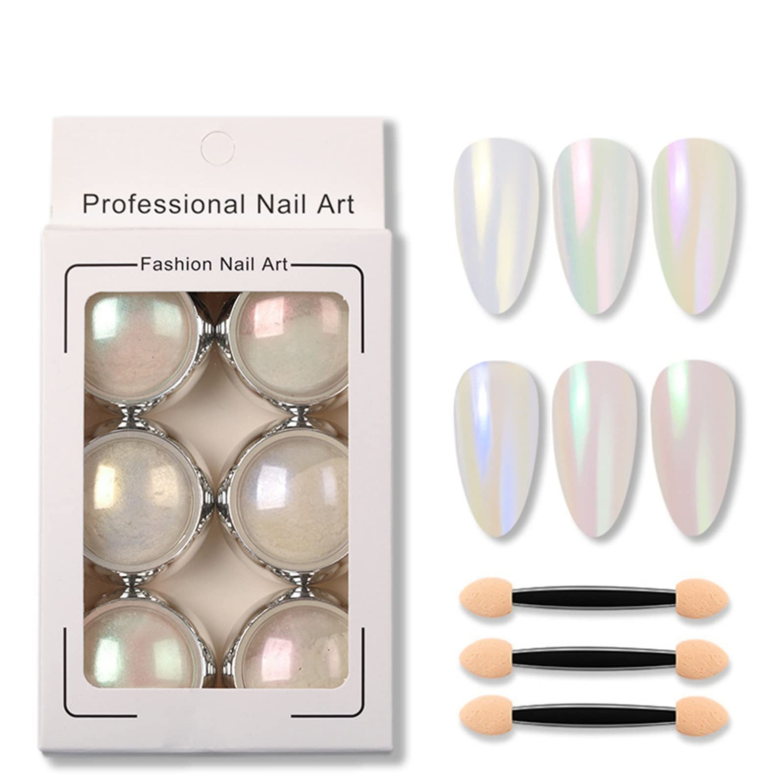 18 Colors Mix Colors Glitter Nail Sequins Powder – Metallic Mirror Effect Iri…