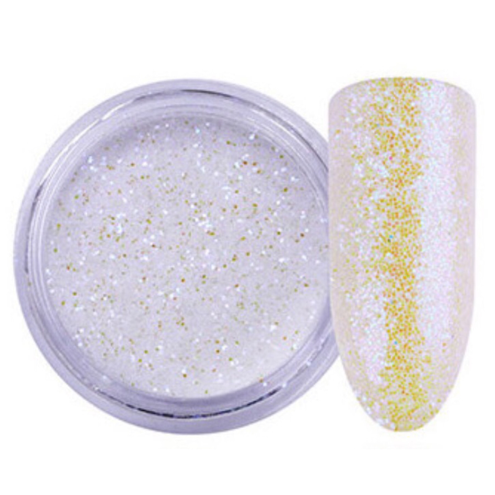 Unicorn Aurora White Sequins Nail Art Glitter Powder MERMAID EFFECT Small Flakes