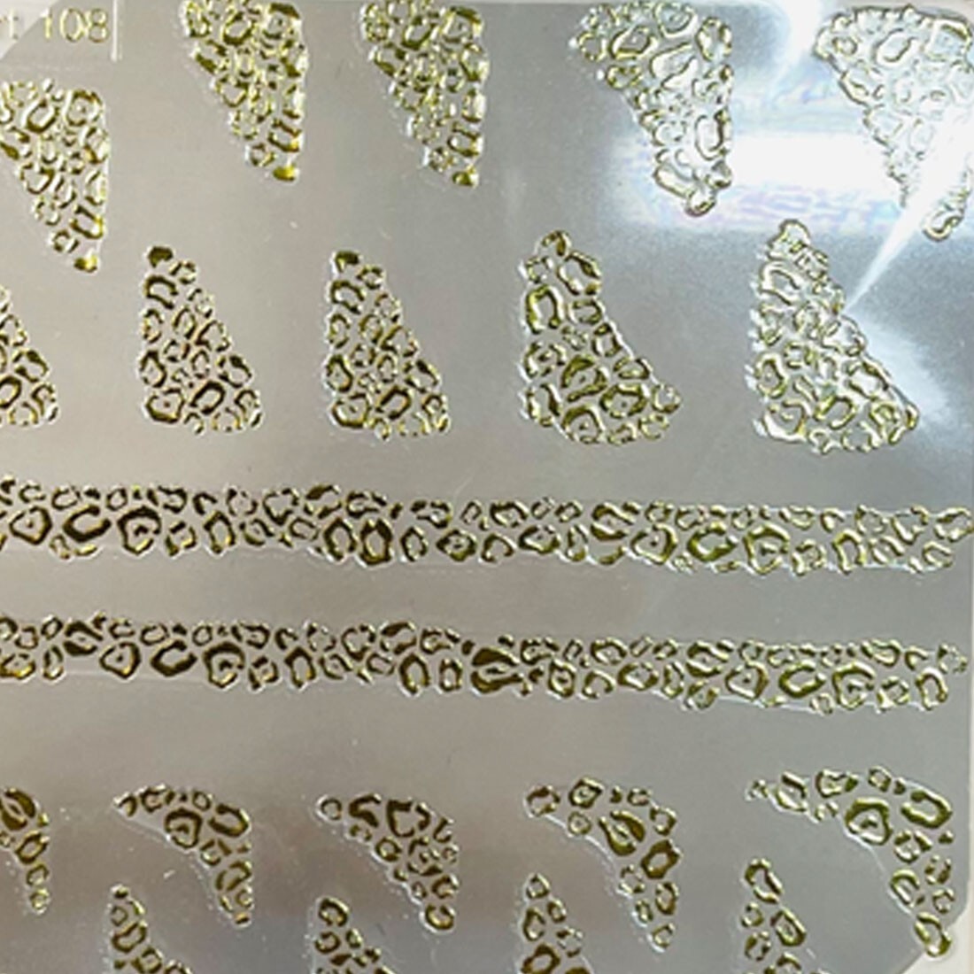 Nail Stickers Decal Party Gold Leopard Unique Special Vacation Decoration Beauty