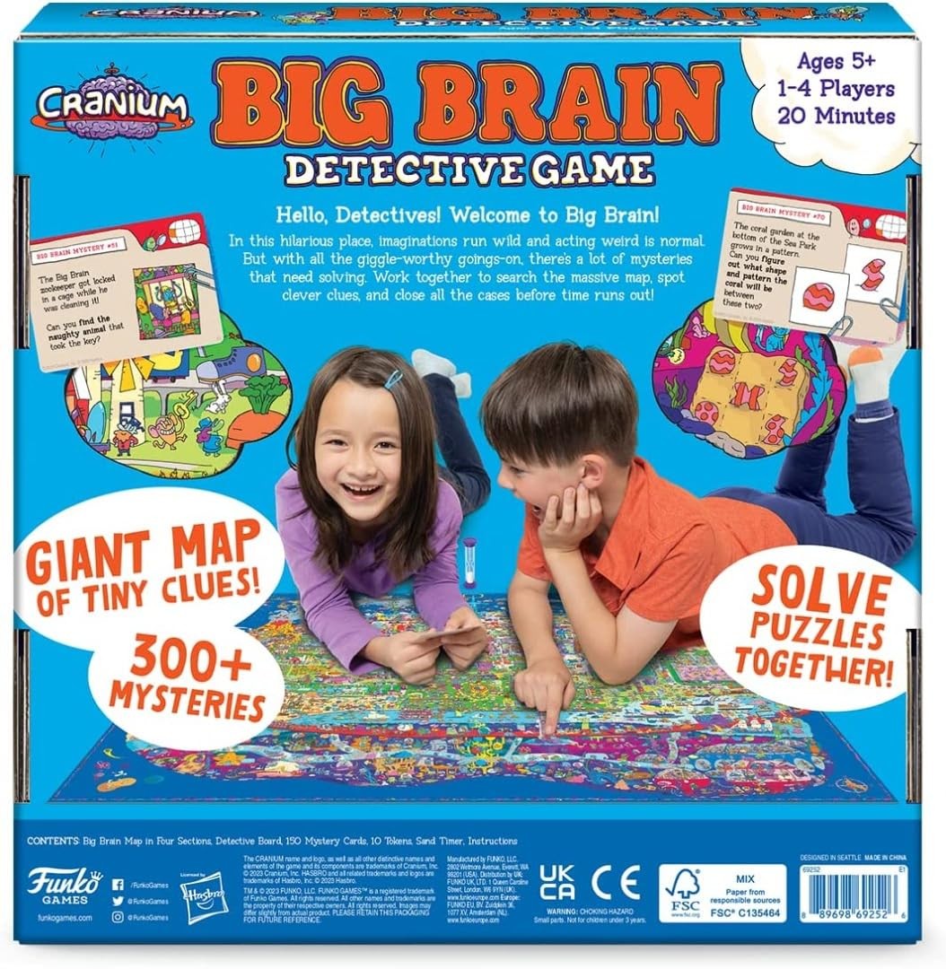 Funko Cranium Big Brain Detective Game for 1-4 Players Standard, Multicolor