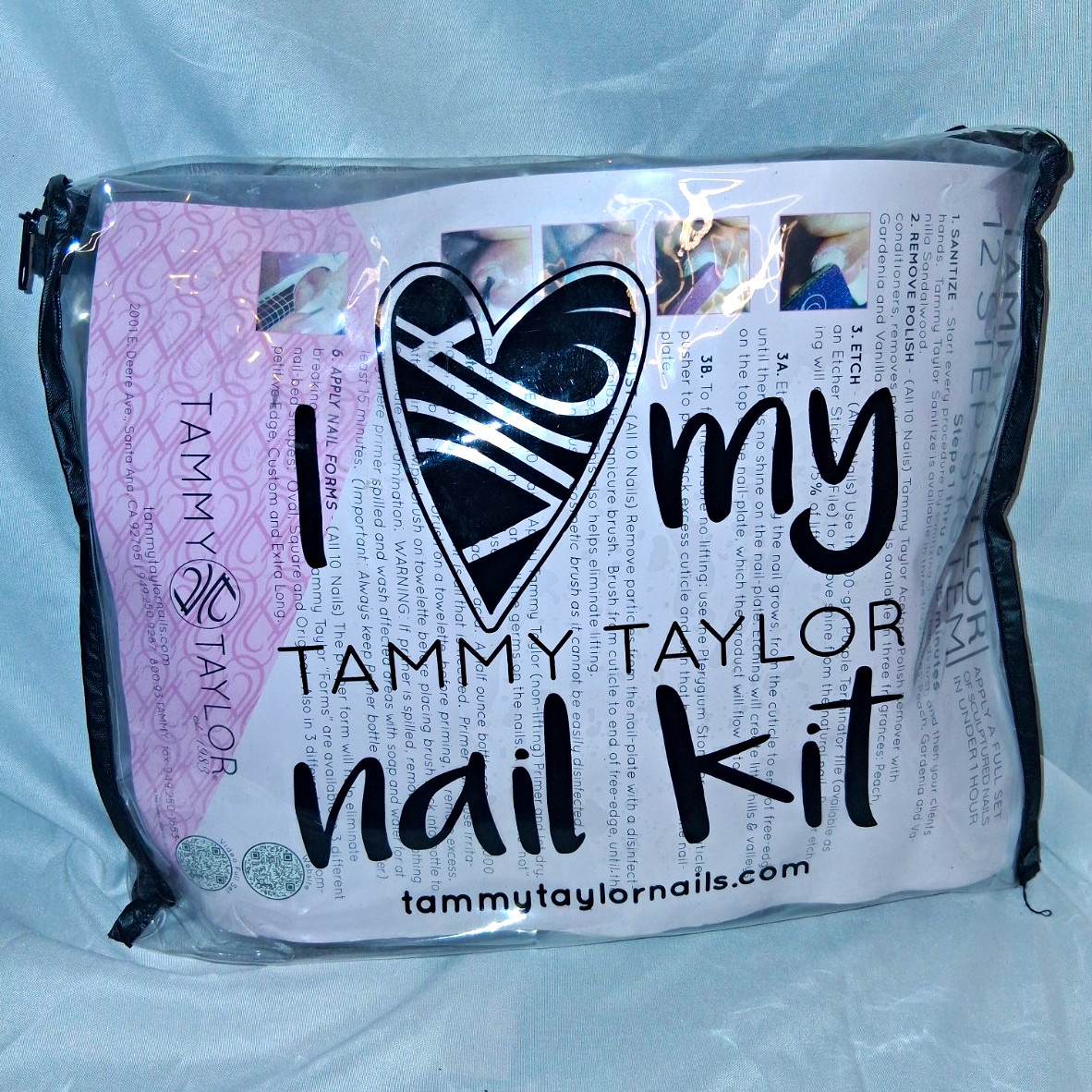 Tammy Taylor I Love My Nail Kit Acrylics/Nail Art Set w/ Practice Sheet, Case