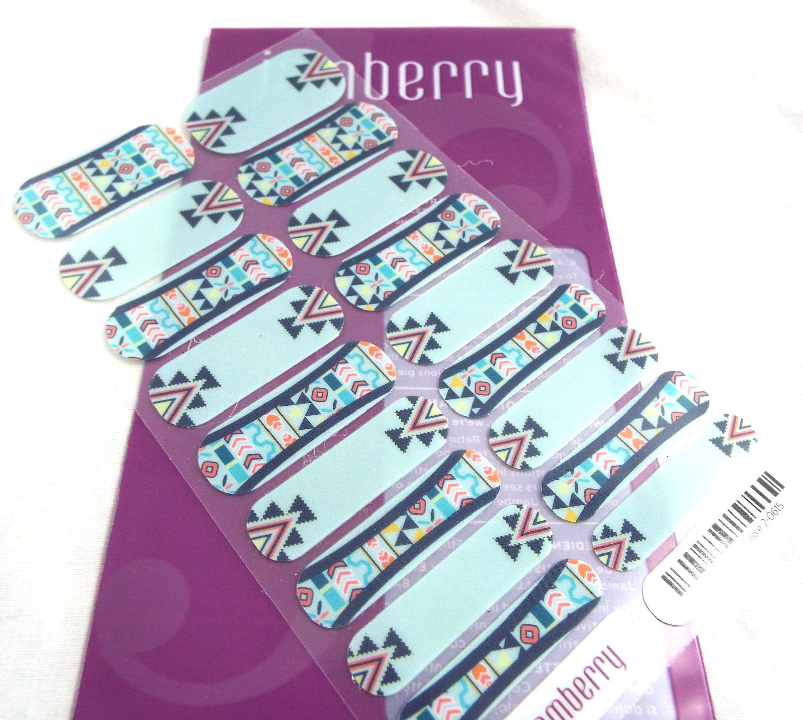 Jamberry Stylebox Exclusive 2-0615 2G54 Nail Wrap Full Sheet Tribal Southwestern
