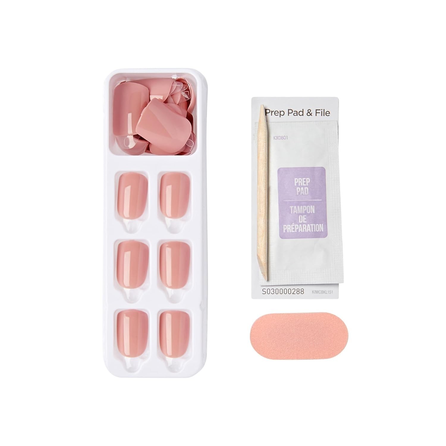 No Glue Mani Press On Nails, Color, ‘Your Magic’, Pink, Short Size, Squoval S…