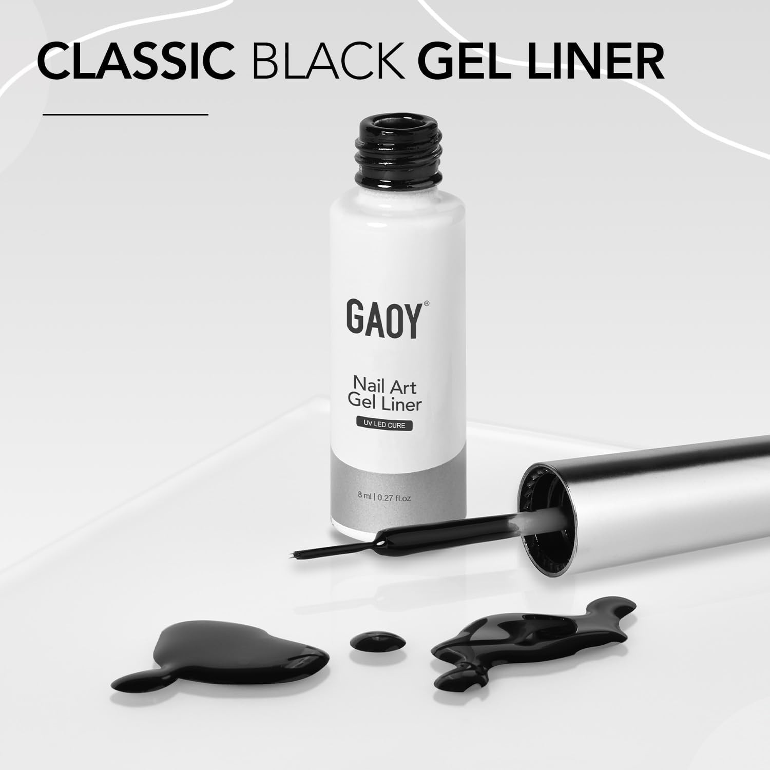 Metallic Sier l Nail Polish Art Liner, 8ml 3D Mirror Chrome