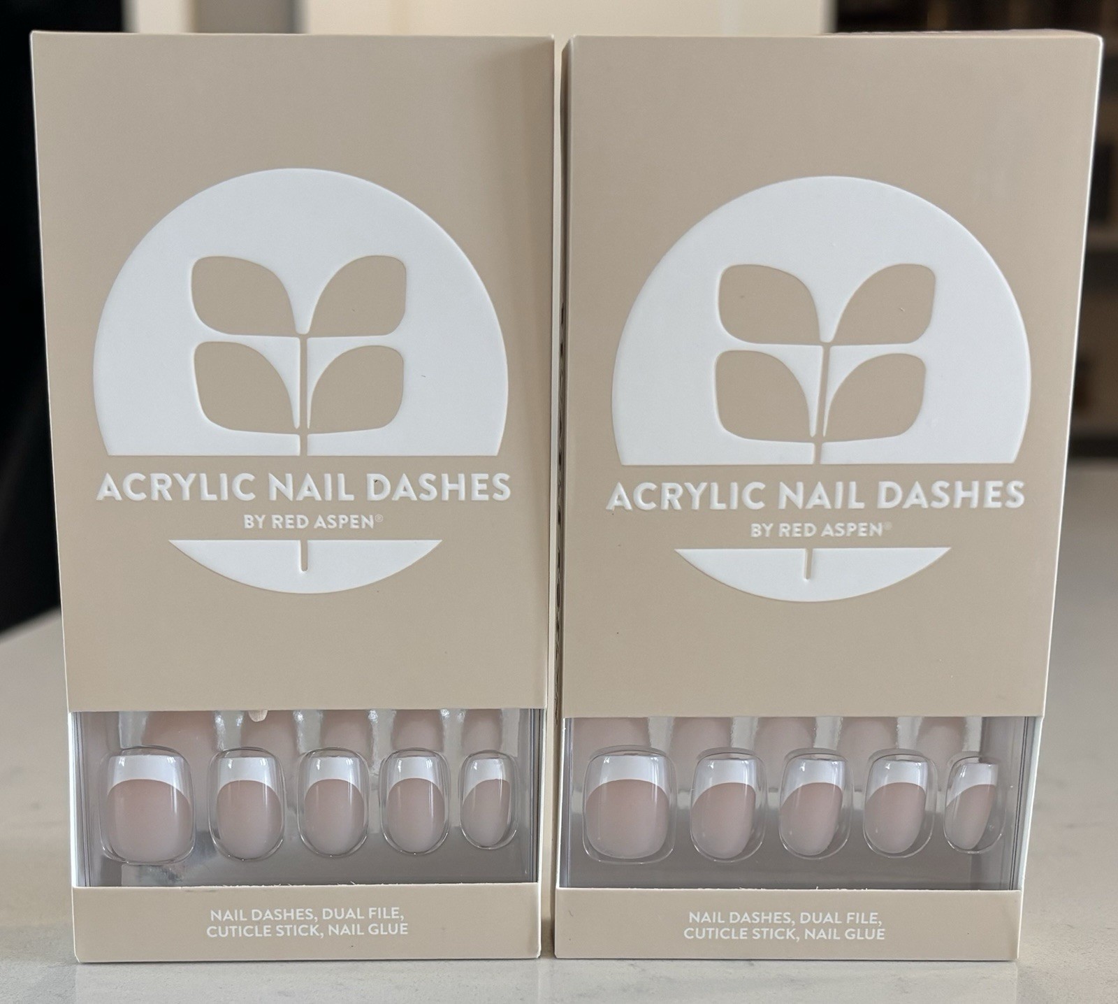 Red Aspen Nail Dashes Press-On Nails Reliable Rozlyn French Tip Manicure (2)