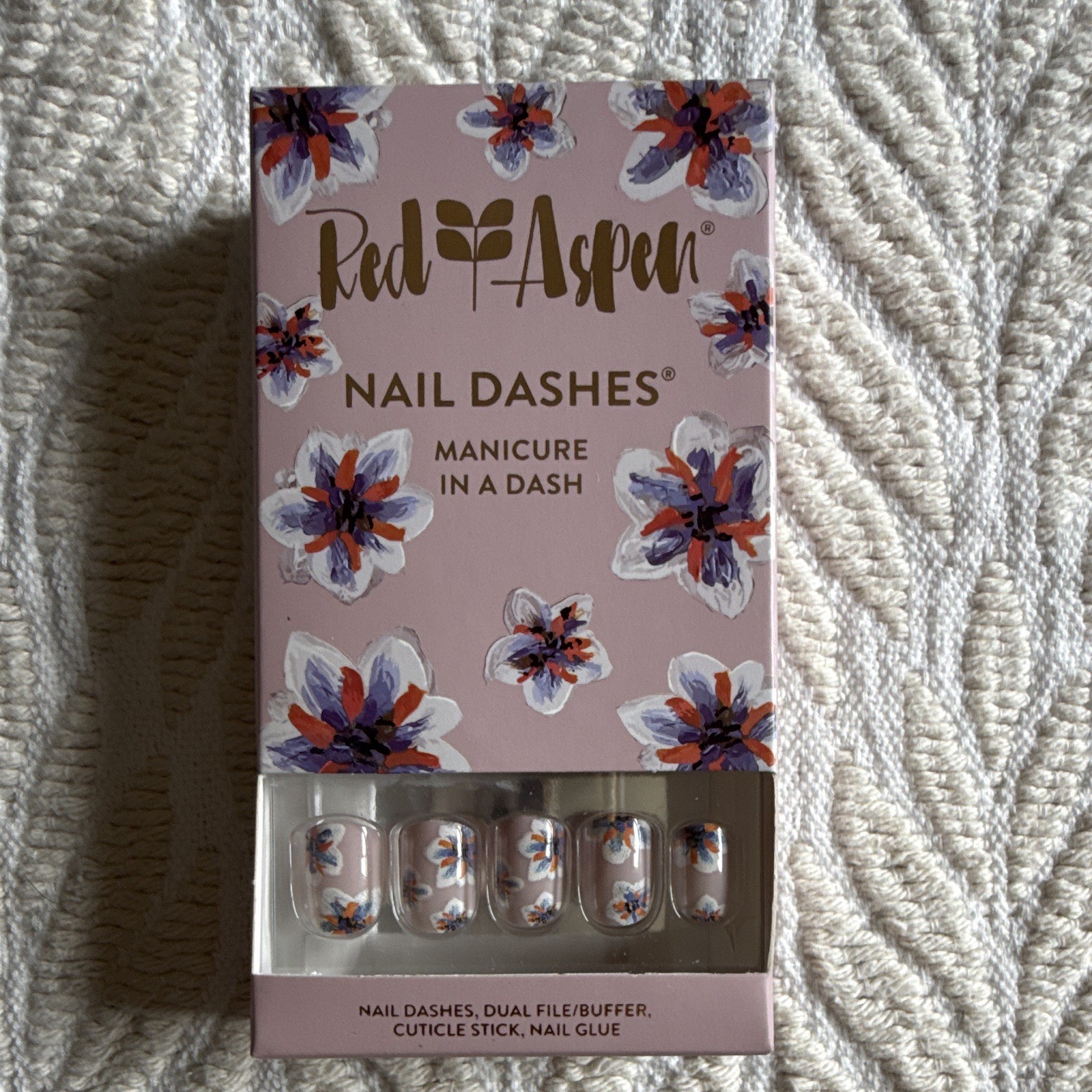 3 Red Aspen Nail Dash Purple, Floral, Pink Manicure In A Dash