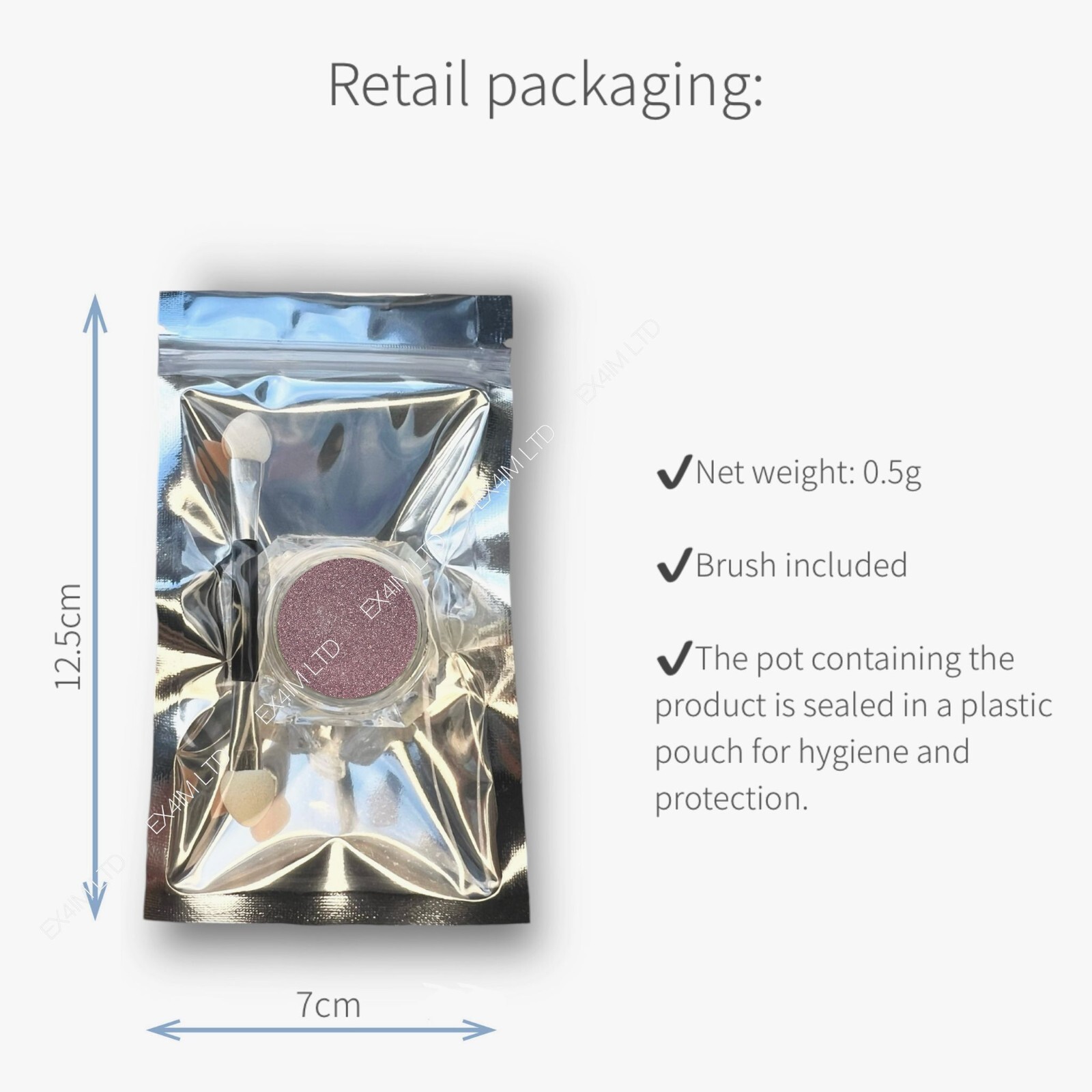 ROSE GOLD CHROME MIRROR POWDER Pigment Nail Art Champagne Shining Effect (GR)
