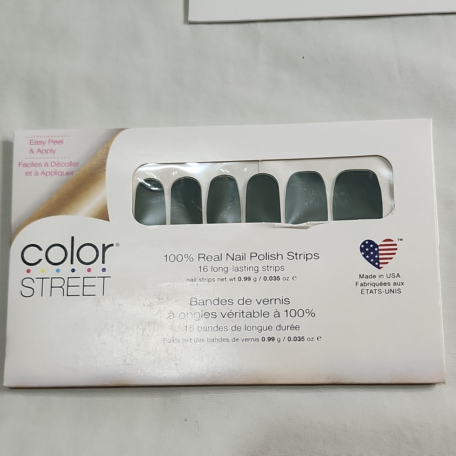 Color Street Lot of 5 Nail Polish Strips Glitter Green Turquoise Black Blue