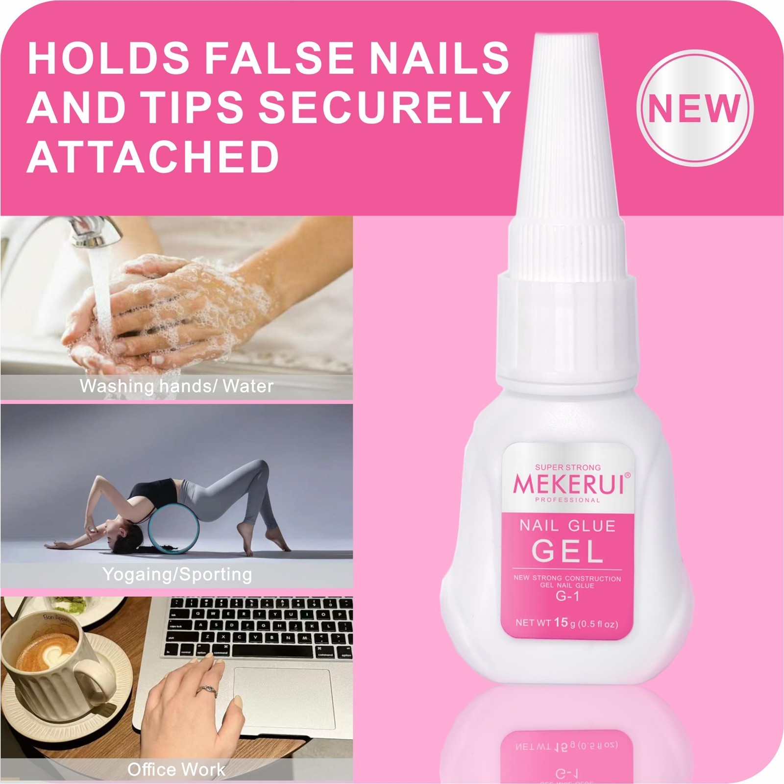 Nail Glue & Remover Kit – 30+ Days Long-Lasting Gel, No UV Light, Quick Dropper