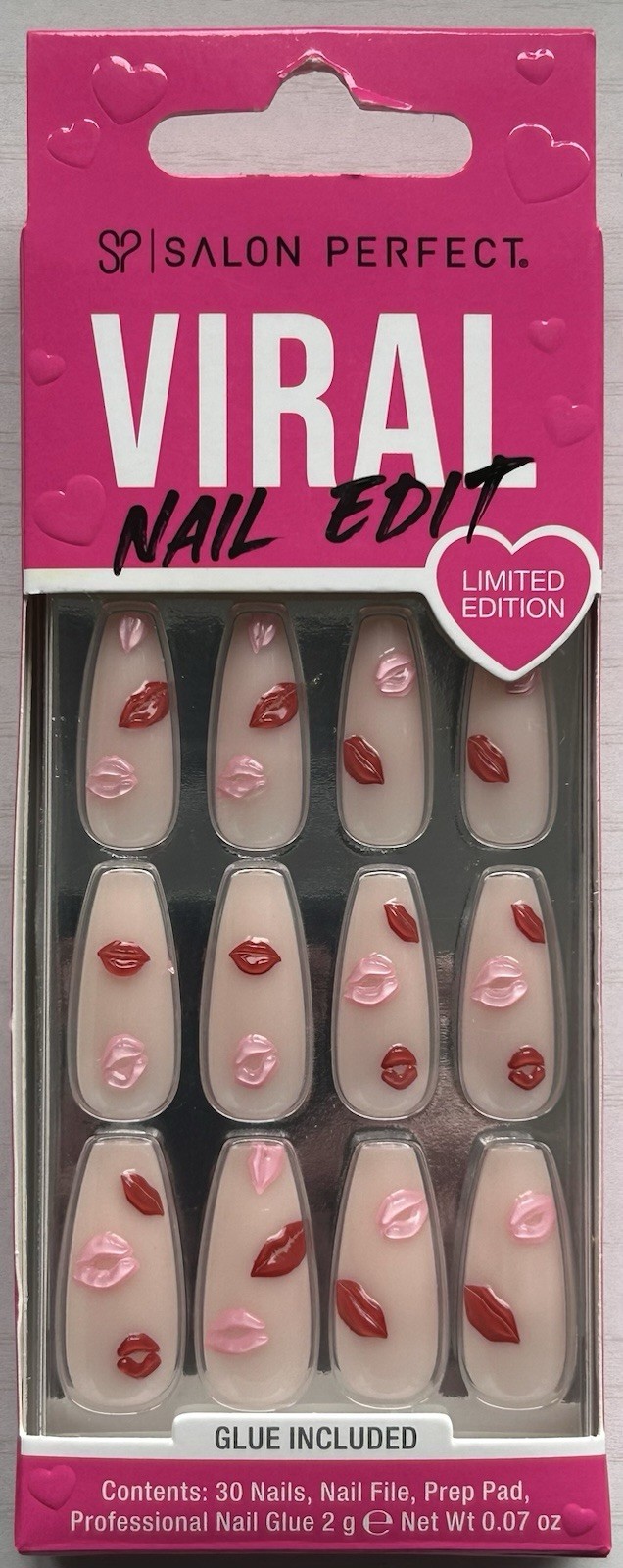 Salon Perfect Viral Nail Edit “Smooch” Limited Edition Press-On Nails BNIB