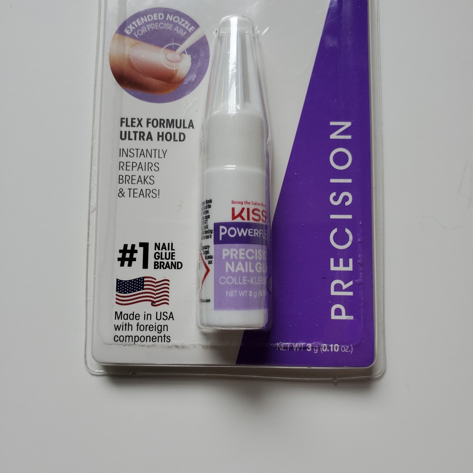 3 Kiss PowerFlex Nail Glue Precision 3 Pack Lot Ultra Hold Flex Formula 62714