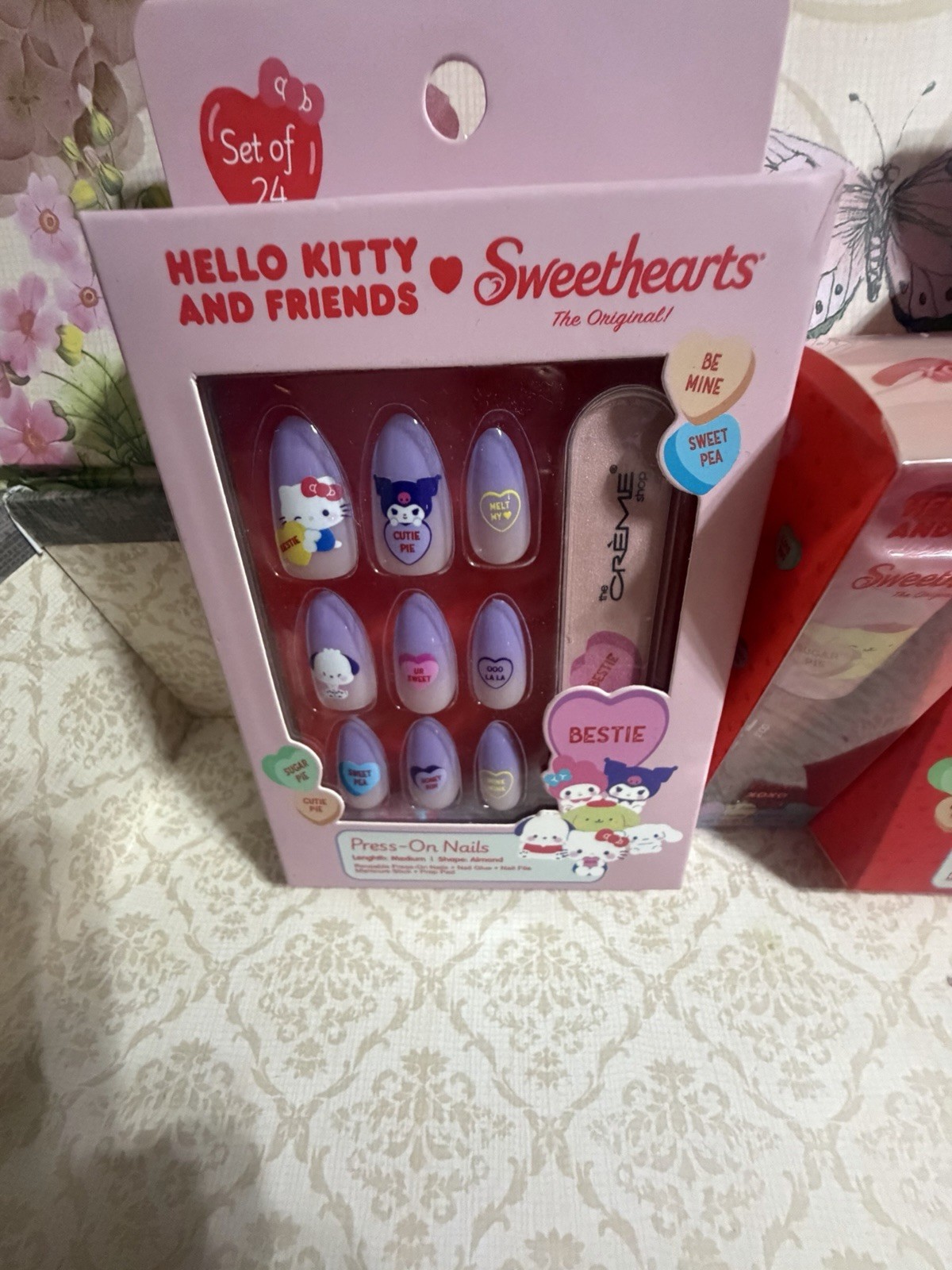 (2) The Crème Shop x Hello Kitty and Friend Press-On Nails Reusable & Lip Tint