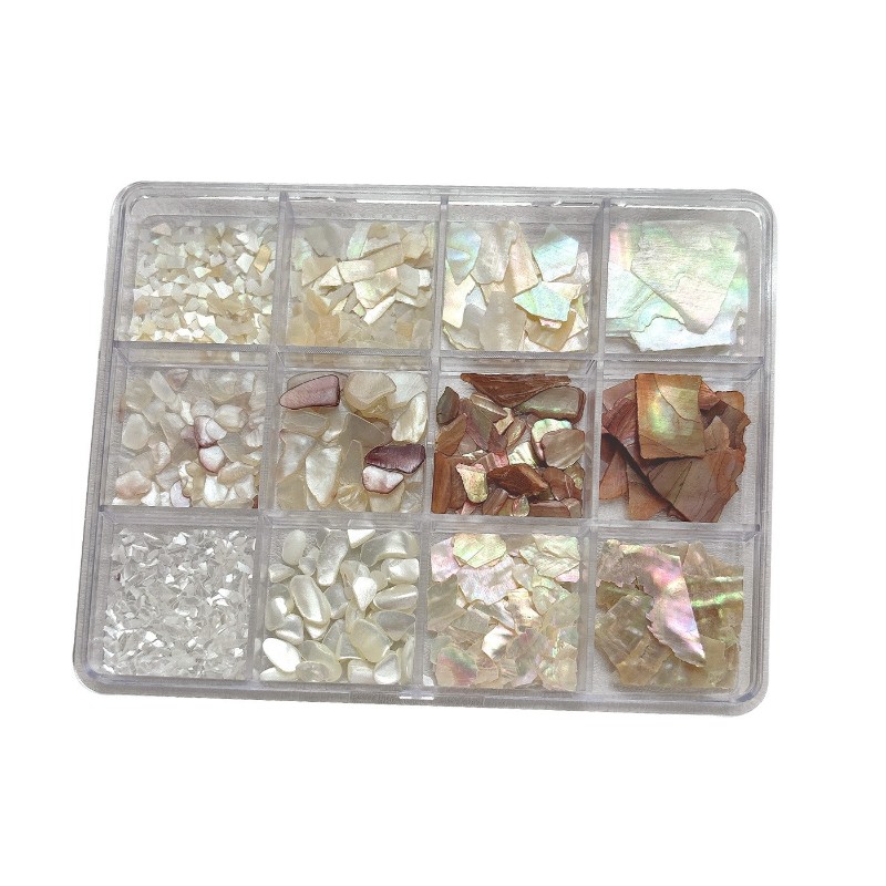 1 Box Thin Natural Shell Fragments Handmade DIY Materials Nail Art Accessories