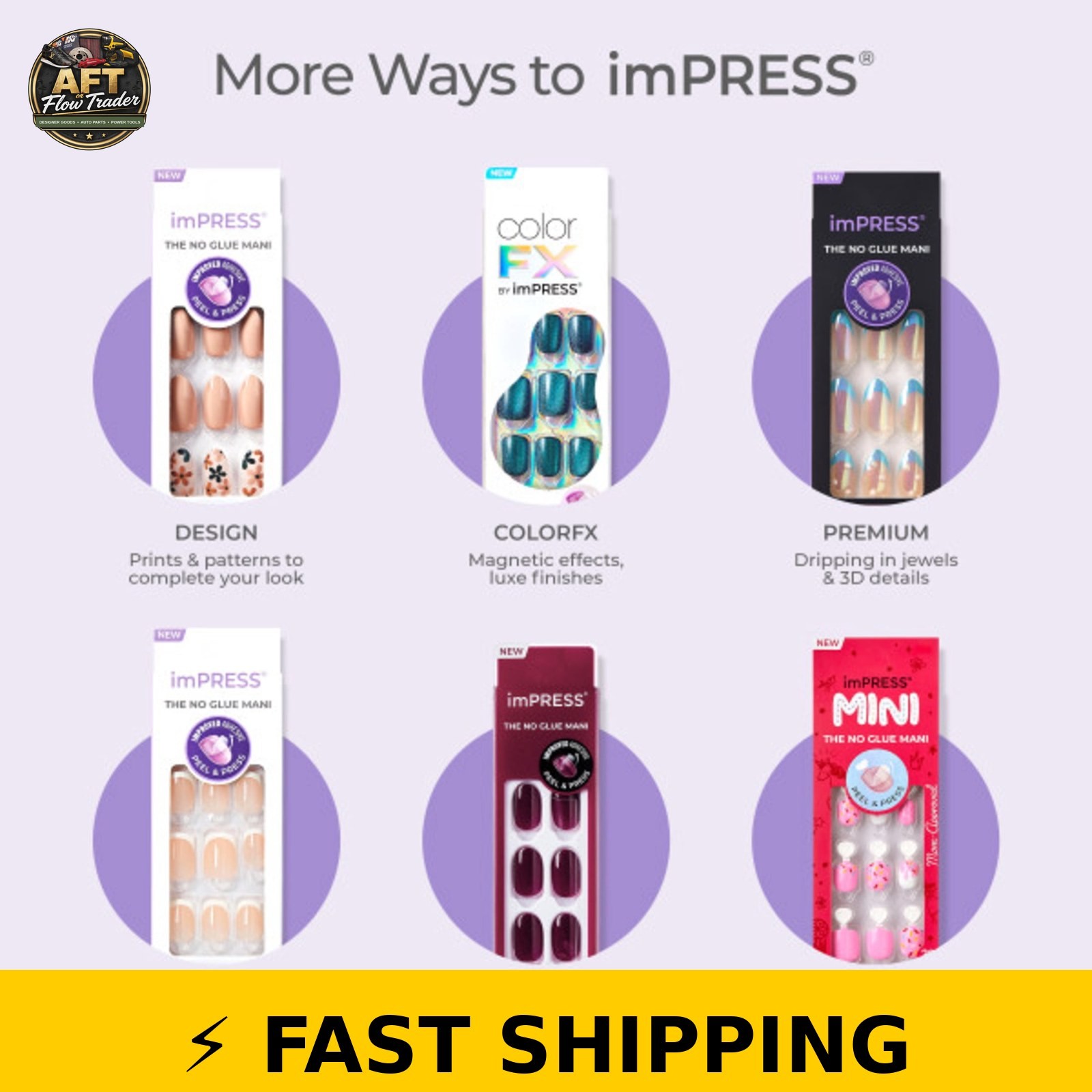 imPRESS Kiss Impress Short Square Oval Nails – Light Pink, 30 pcs