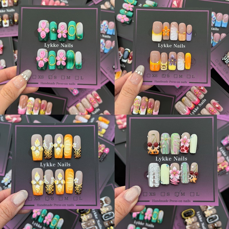 80 Nail Art with Mixed Color Scheme Suitable for Any Occasion, Reusable Nail Art
