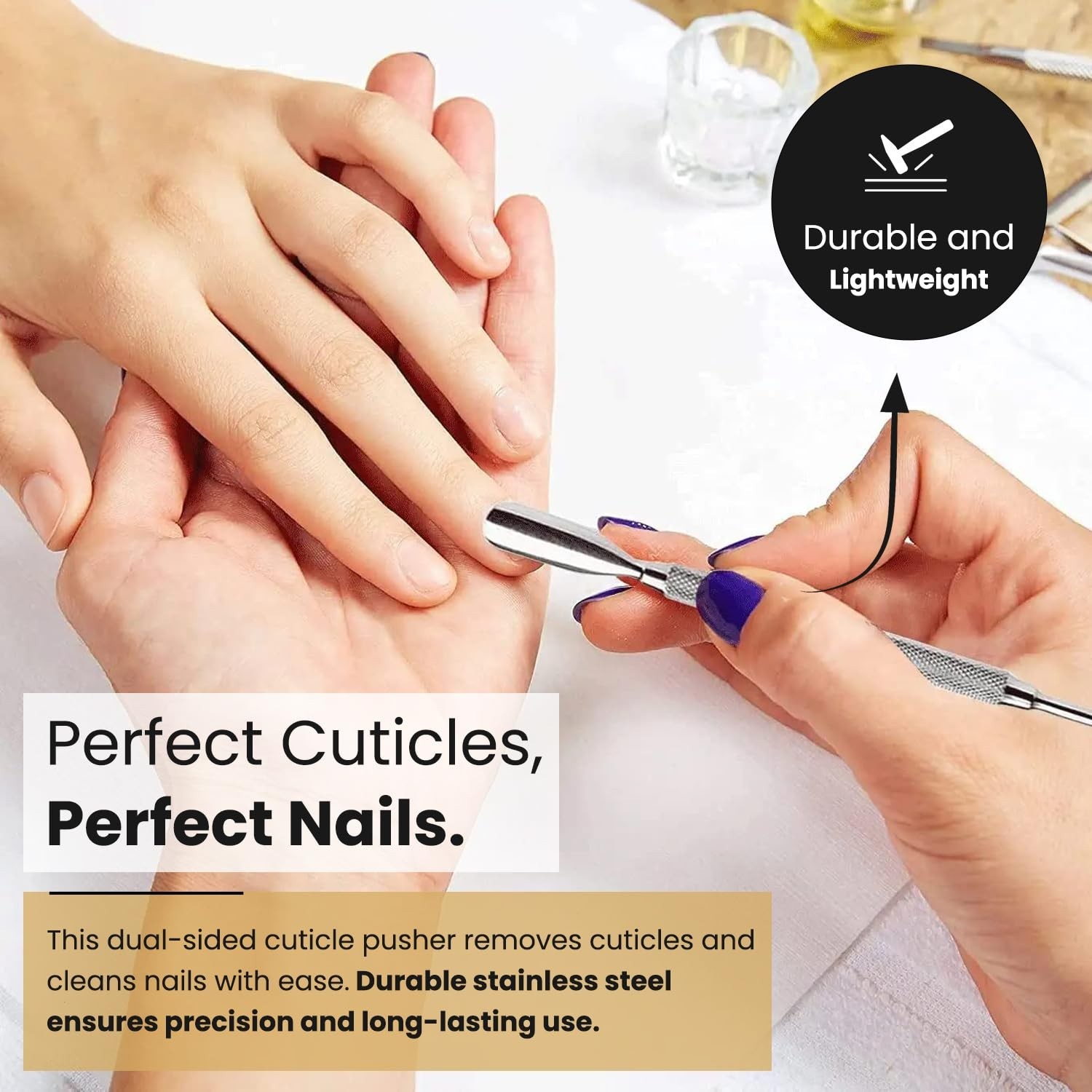 Cuticle Trimmer – Professional Nail Cuticle Nippers Cuticle Pusher Cuticle Cu…