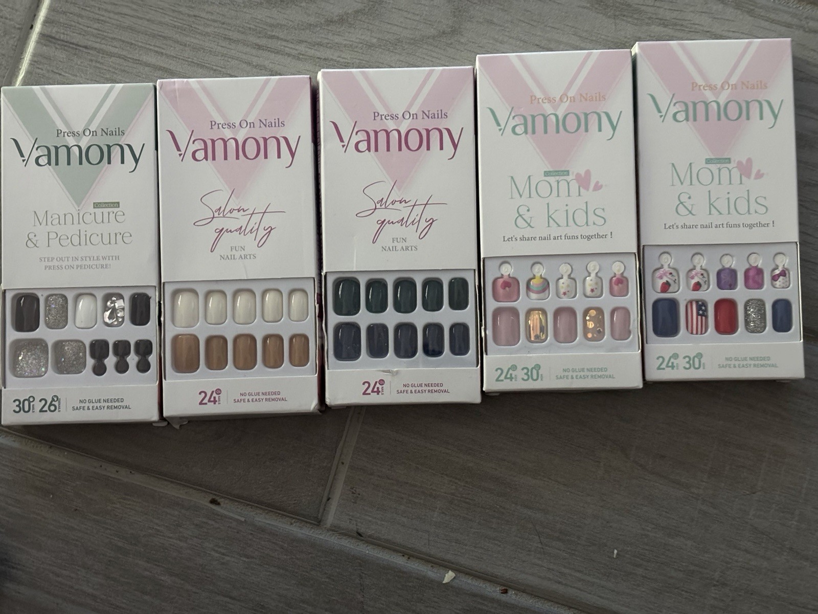 Vamony Press-On Nails for Mommy and Baby Girls