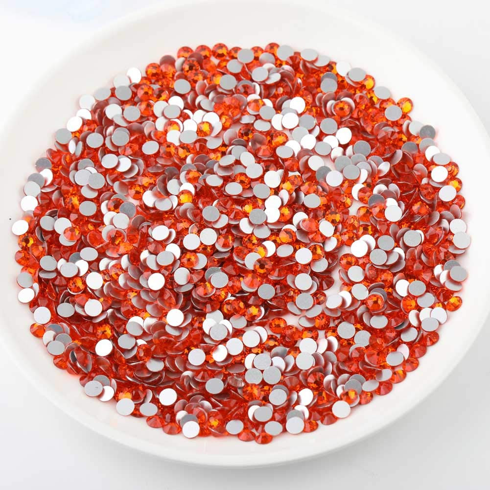 144 Pieces Flat Back Crystal Rhinestones round Gems for Nail Art and Craft Glue