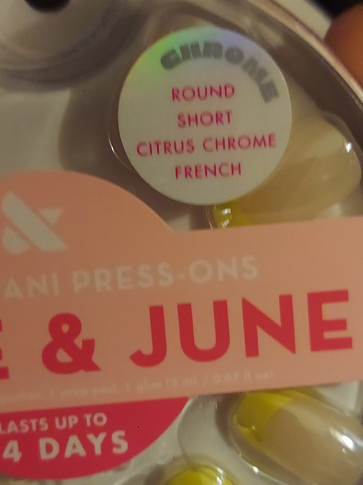 5- Press On Instant Mani Olive & June Round Short Hot 🍓 2 Field Day Neon Citrus