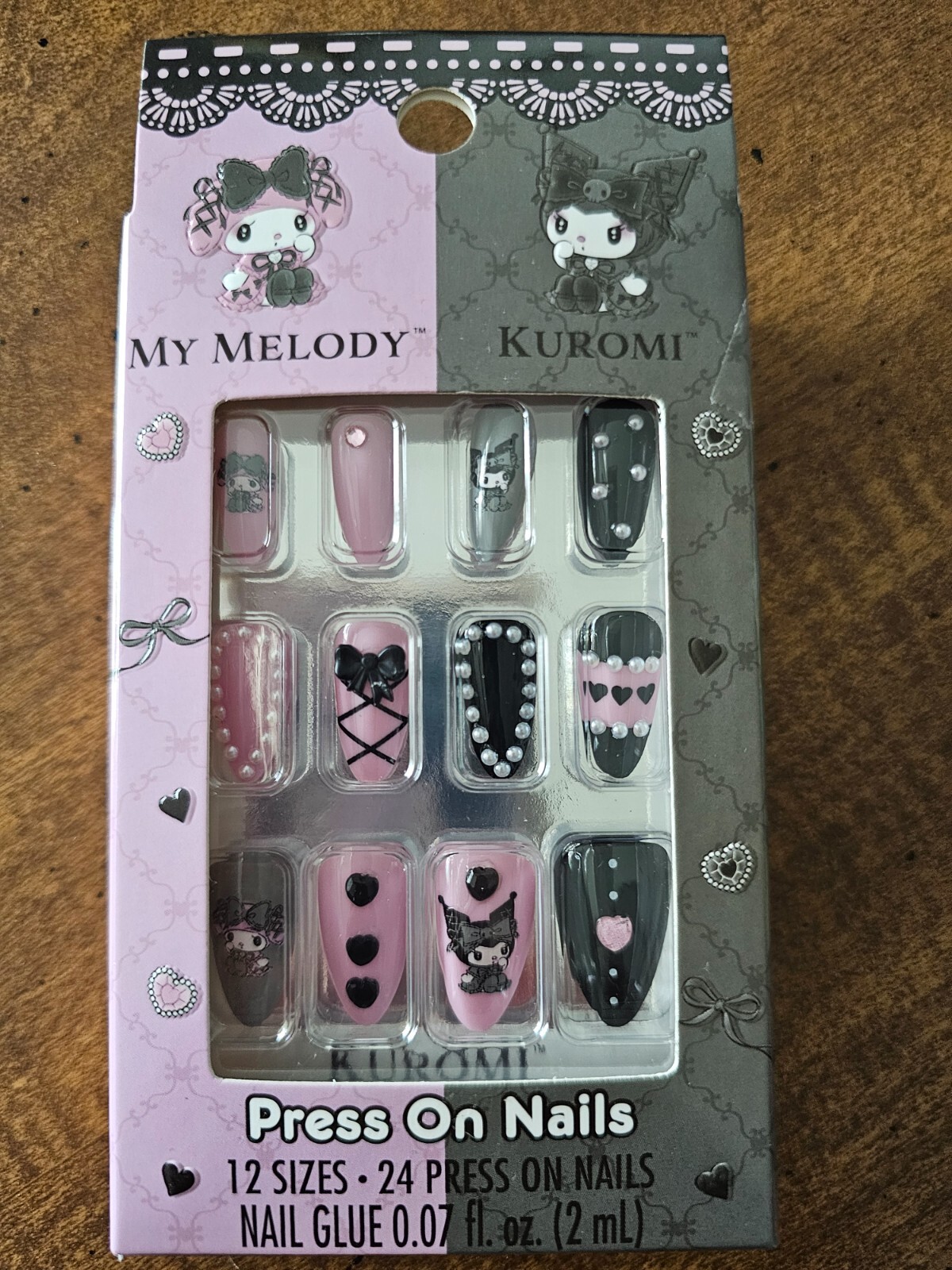 My Melody & Kuromi Lolita Faux Nail Set, NiB!
