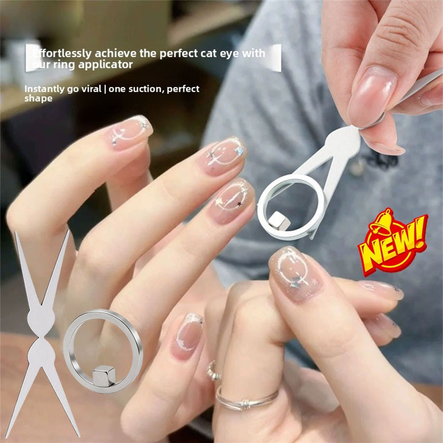 Double-head French Nail Art Magnet Set 3D Strong Cat Eye Magnet Nail Art Gel Pol