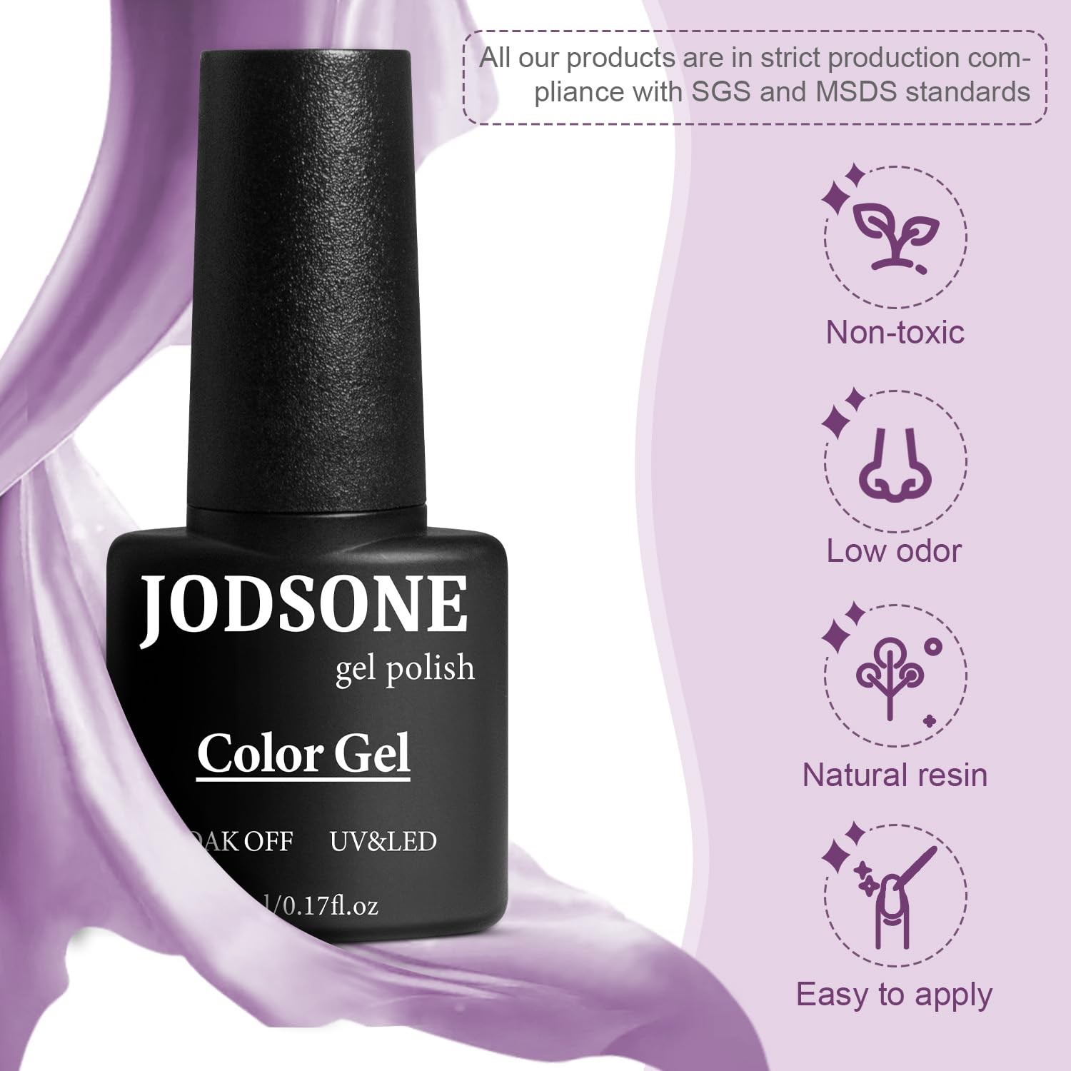 Gel Nail Polish Kit 60 PCS with U V Light Soak off Base Top Coat 55 Shine Col…