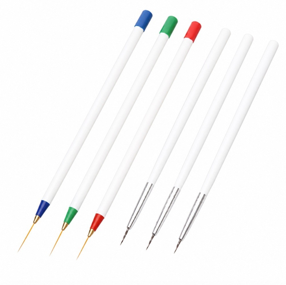 6 Nail Art Liner Brushes Set-Precision Design Brush Lines, Dotting & Drawing Pen