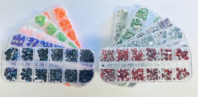Multicolor Round Flat Back Resin Crystal Rhinestone Nail Jewelry Crafting Gems
