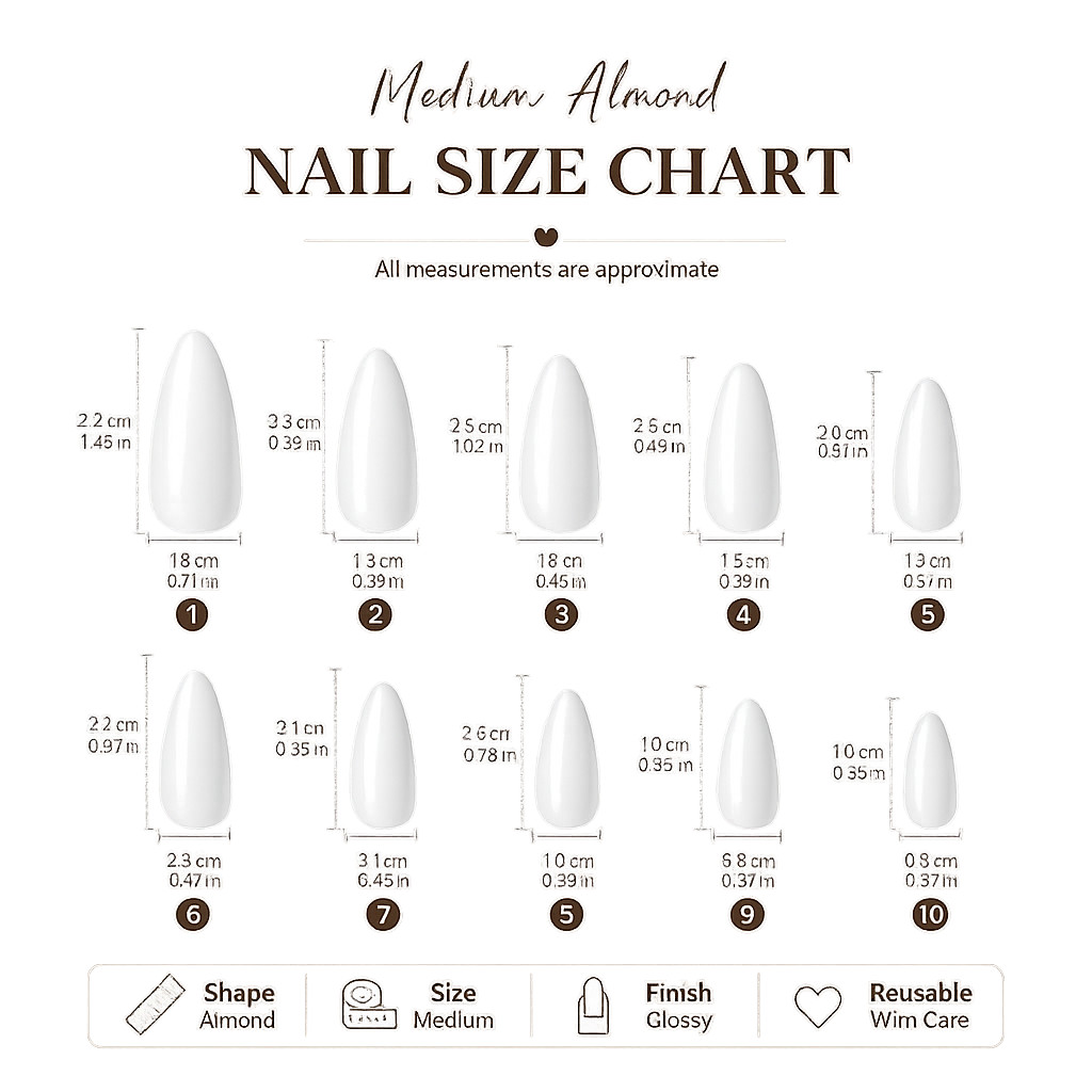 Almond Nude Gold French Tip Press On Nails with Gold Line Accent – Medium
