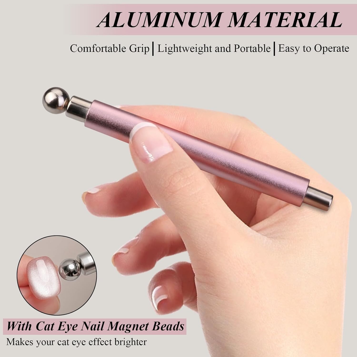 Double-Head Cat Eye Nail Magnet Set, Nail Magnet Tool with Cat Eye Nail Magnet B