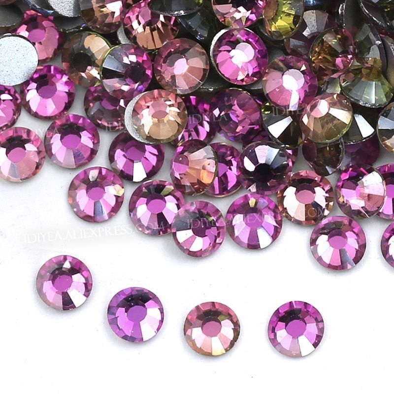 Vitrail Rose Non HotFix Rhinestone Nail Art Crystal Strass – DIY Manicure Decor