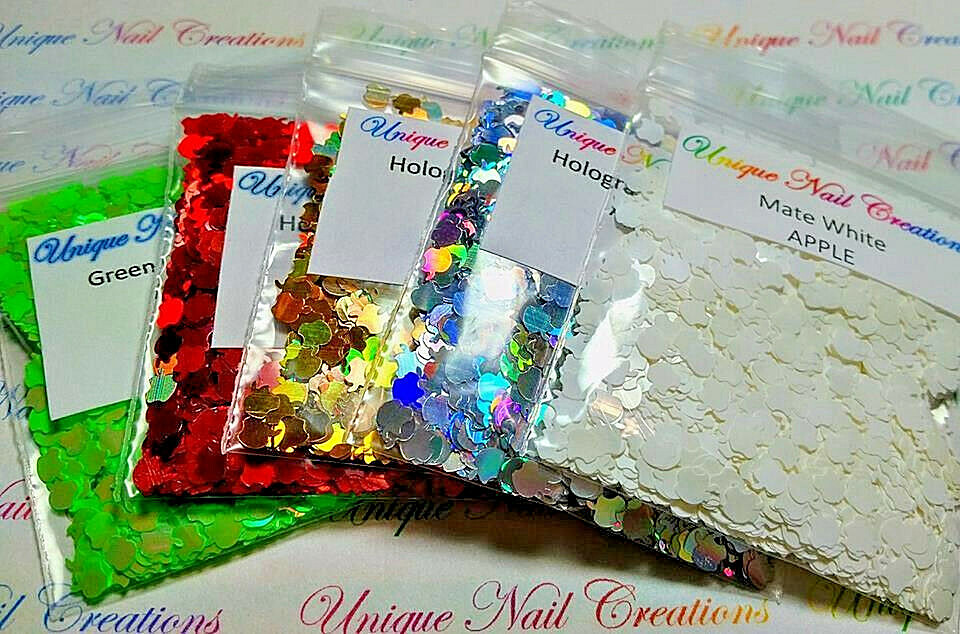 APPLE Shape Glitter🍎 You Choose 🍎Nail Art•Acrylic•Gel•Body Art•Face•Festival