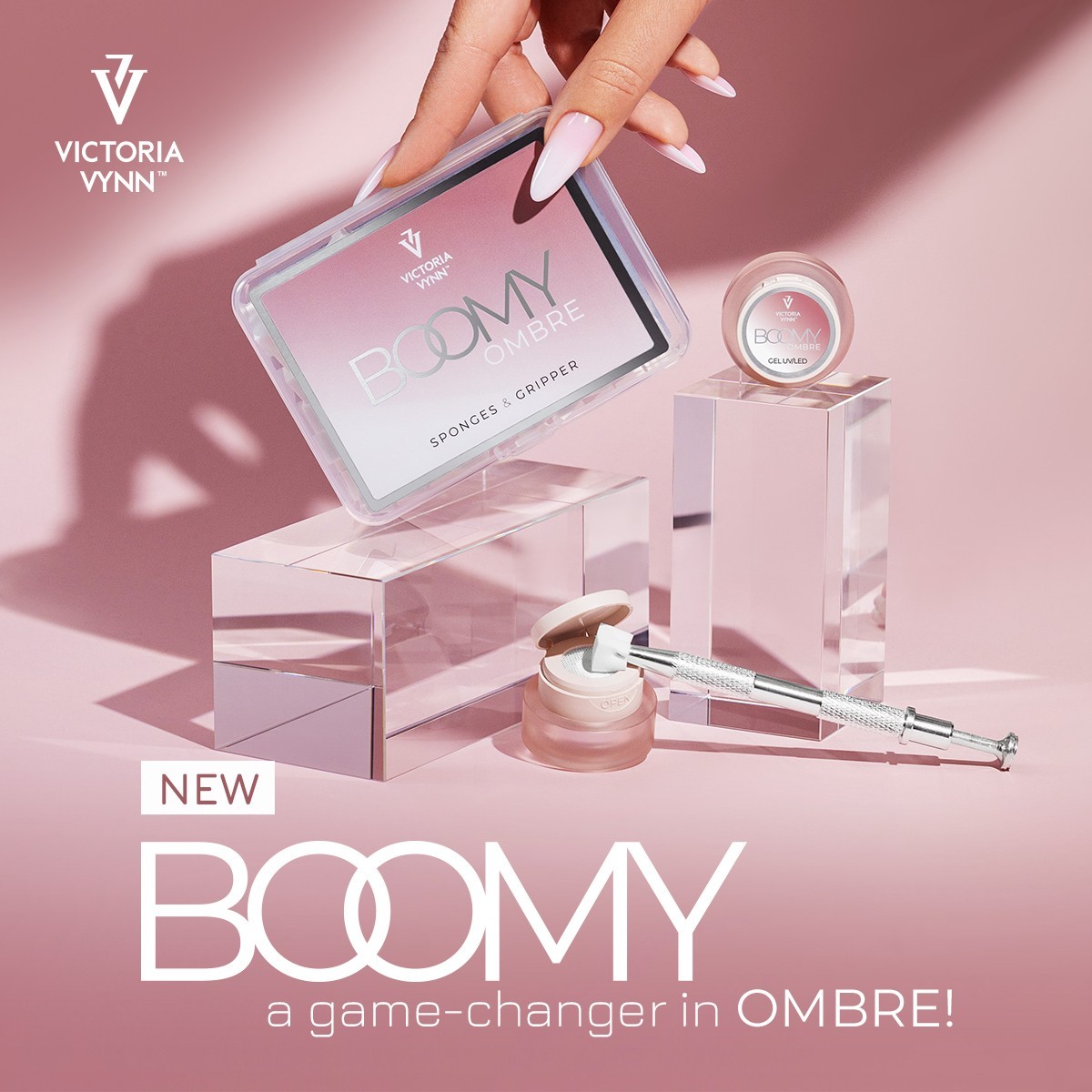 Victoria Vynn BOOMY OMBRE White UV/LED Gel Baby Boomer Sponges Pen Nails Art Set