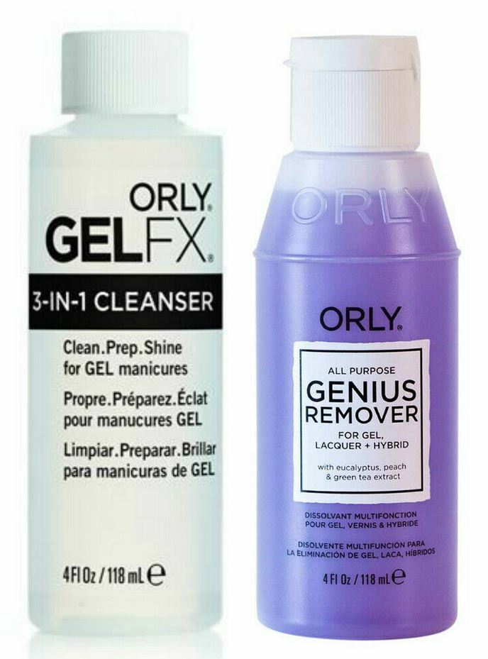 ORLY GelFX 3 in 1 CLEANSER + ALL PURPOSE GENIUS REMOVER 4oz/118mL DUO