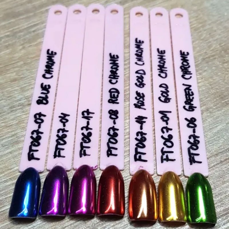 GOLD MIRROR POWDER CHROME EFFECT Pigment NAILS Translucent Glazed Donut Dust UK