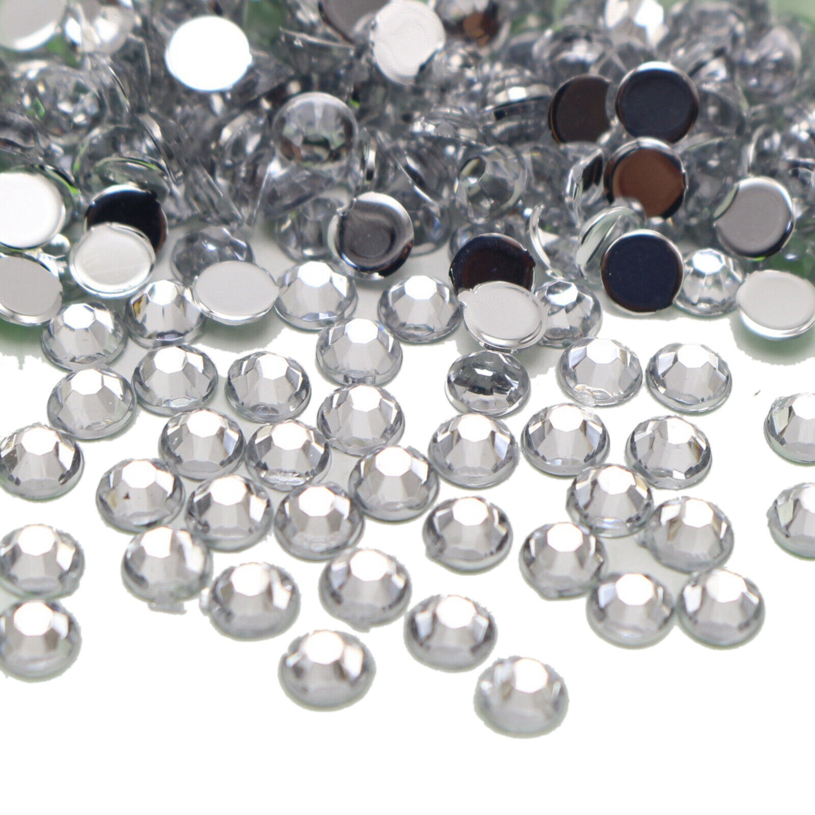10000 pcs Acrylic Faceted Round Flatback Rhinestone Gems 4mm 16ss