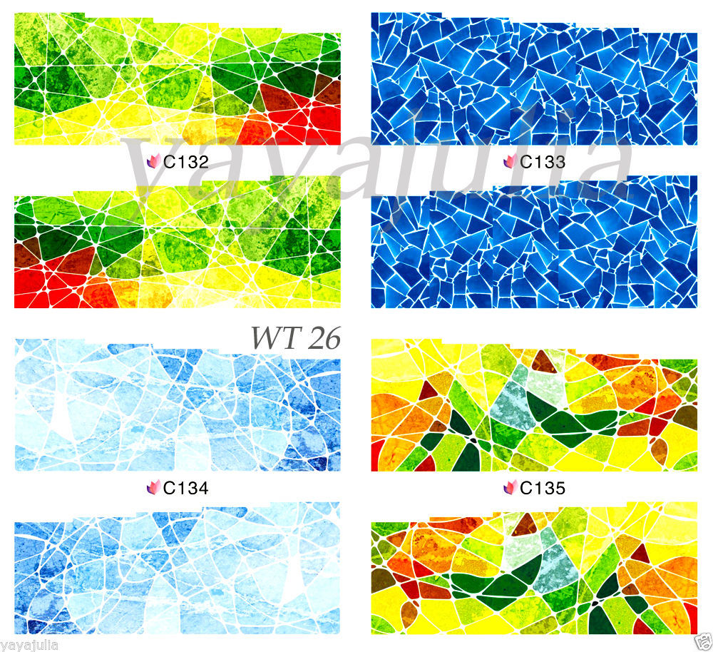 20 sets Full Coverage Water Slide Transfer Decal Colorful Spring Design Nail Art