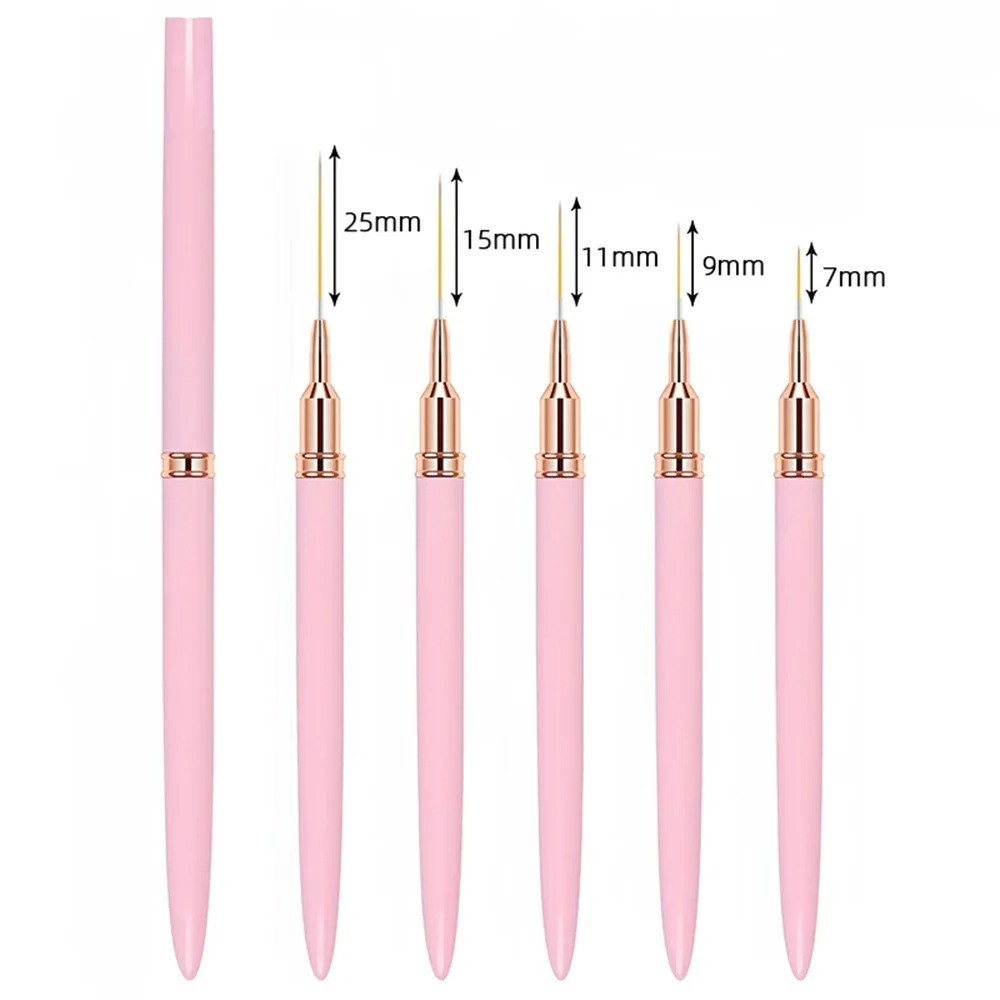 [Professional Nail Brush Set] 5pcs Professional Black Nail Brush Set with…